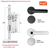 XSDTS Tuya Biometric Fingerprint Smart Door Lock Password Electronic Digital Lock Keyless Entry Door Knobs lock for Bedroom Home