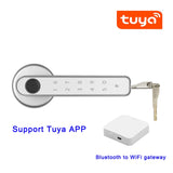 Tuya APP Remote Control Smart Fingerprint Password Lock Electric Biometrics Code Number Single Latch Door Lock With Key