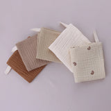 Soft Cotton Baby Face Towel Set - 5pcs Square Handkerchief Bundle