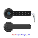 Tuya APP Remote Control Smart Fingerprint Password Lock Electric Biometrics Code Number Single Latch Door Lock With Key