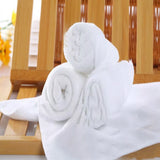 10pc White Microfiber Fabric Face Towels - Soft Hotel Bath Towels