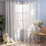 Modern White Sheer Curtains for Living Room - Window Decoration