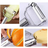 Stainless Steel Kitchen Vegetable Peeler - Double-Head Melon Planer