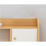 Household The Computer Table Standing Bedroom Desk Cabinet Door Storage Rubber Wood/Warm White Furniture