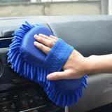 Microfiber Car Wash Sponge - Car Cleaning Detailing Brush Towel Gloves