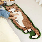 Non-Slip Fluffy Bedroom Rug - Soft Nordic Cartoon Carpet for Kids Room and Living Room Decor