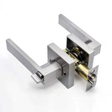 Black Door Handle Door Handle Lock Square Channel Privacy Mask Interior Bedroom Room Bathroom Three-Bar Spherical Lock