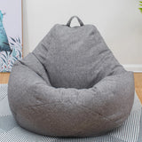 Bean Bag Sofa Cover - Linen Cloth Lounger Seat - Living Room Furniture