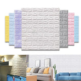 Premium 3D Wall Sticker Solid Color Faux Brick - Waterproof Self Adhesive Wallpaper