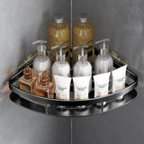 Space-Saving Bathroom Shelf Organizer - Wall Mounted Aluminum Rack