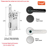 XSDTS Tuya Biometric Fingerprint Smart Door Lock Password Electronic Digital Lock Keyless Entry Door Knobs lock for Bedroom Home