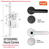 XSDTS Tuya Biometric Fingerprint Smart Door Lock Password Electronic Digital Lock Keyless Entry Door Knobs lock for Bedroom Home