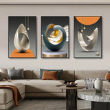 Luxury Modern Geometric Wall Art Canvas Prints - Abstract Artwork for Living Room Decor