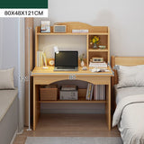 Household The Computer Table Standing Bedroom Desk Cabinet Door Storage Rubber Wood/Warm White Furniture