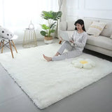 Luxurious Plush Carpet for Living Room - Soft Fluffy Bedroom Rug - Non-Slip Floor Mat