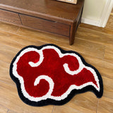 Japanese Anime Red Cloud Doormat - Handmade Tufted Rug for Home Decor