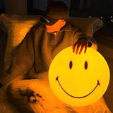 Smile Face Rechargeable LED Night Light - Nordic Home Decor Table Lamp