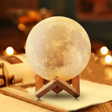 Illuminate Your Space with the 8cm Moon Lamp LED Night Light - Perfect Bedroom Decor