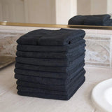 Premium Black Microfiber Salon Towels - Pack of 5/10 - 35x75cm