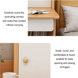 Household The Computer Table Standing Bedroom Desk Cabinet Door Storage Rubber Wood/Warm White Furniture