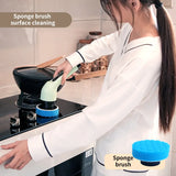 9-in-1 Electric Cleaning Brush - Spin Scrubber for Kitchen & Bathroom