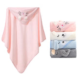 Soft Cartoon Animal Baby Bath Towels - Hooded Toddler Bathrobe