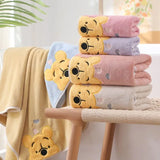 Soft and Absorbent Winnie Bear Towel Bath Set - Cartoon Children's Bath Towels