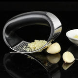 Premium Stainless Steel Garlic Press Crusher - Kitchen Garlic Mincer Tool