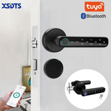 XSDTS Tuya Biometric Fingerprint Smart Door Lock Password Electronic Digital Lock Keyless Entry Door Knobs lock for Bedroom Home